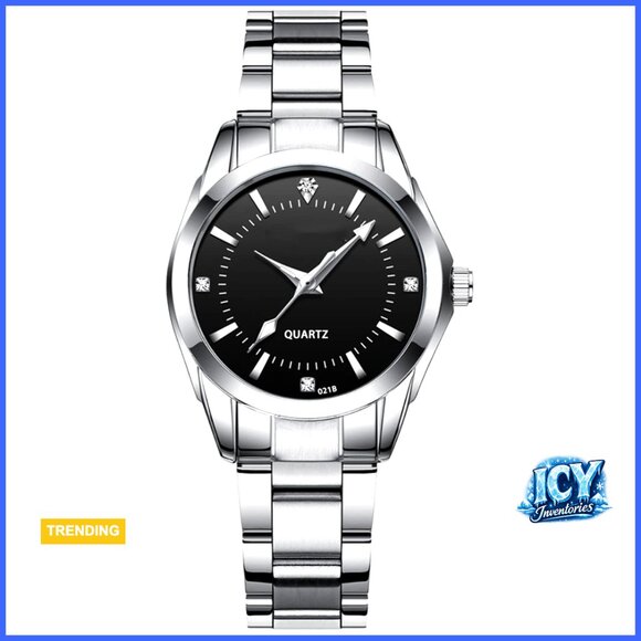 Stainless Steel Waterproof Quartz Analog Watch with Skeleton Dial main image 4